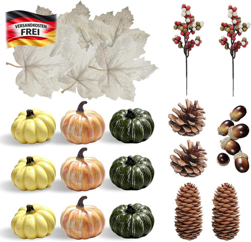 Herbstdeko kürbis set - herbstdeko, 25