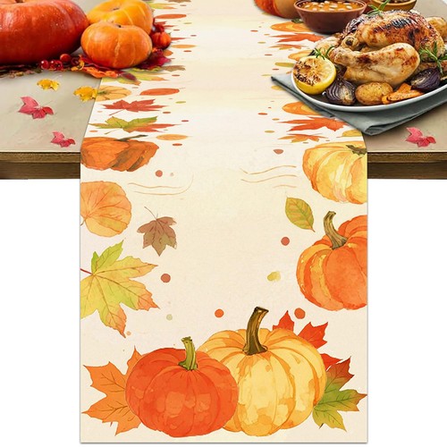 Tischläufer herbst kürbis - tischläufer,