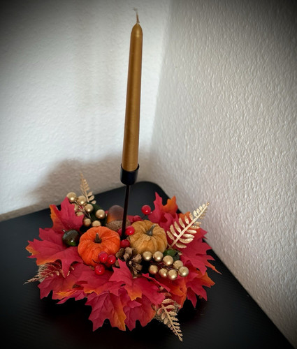 Herbst kerzenhalter tischdeko - kerzenhalter,
