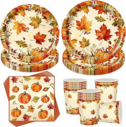 Herbstdeko geschirr set - herbstdeko,
