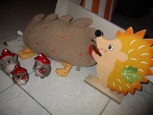 Herbst dekoration igel - dekoration,