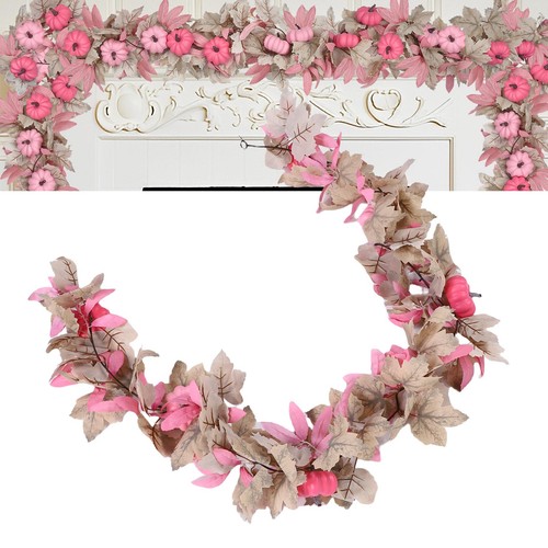 Herbstgirlande aus rosa - herbstgirlande,