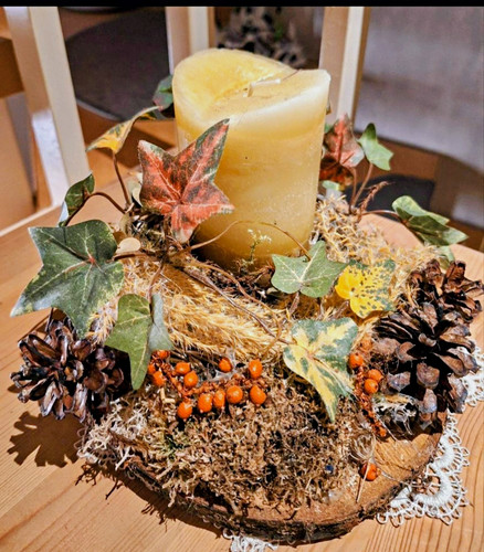 Tischdeko aus holz - mit, großer