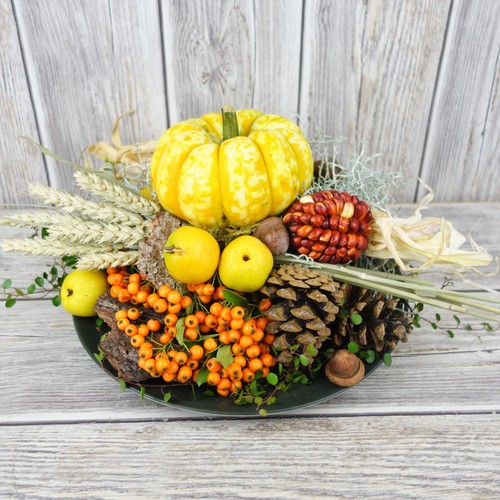 Tischdeko herbst kürbis - tischdeko,