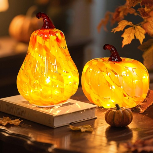 Herbstdeko led kürbis licht - herbstdeko,
