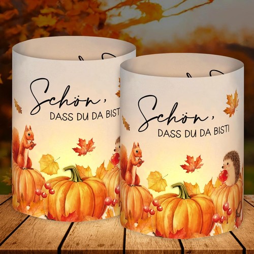 Windlicht herbstdeko modern - windlicht,