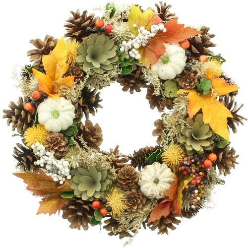 Herbst kranz naturzapfen - herbst,