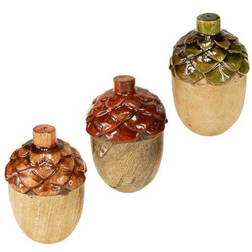 Deko eicheln holz herbst - deko,