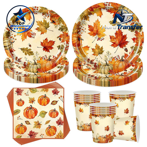 Herbstdeko geschirr set - set, 50