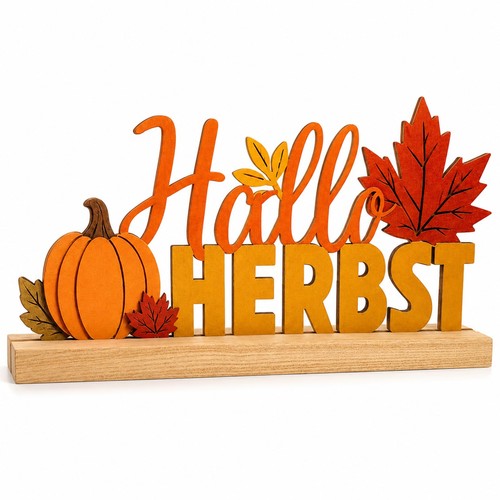 Herbstdeko holz tischdeko - herbstdeko,